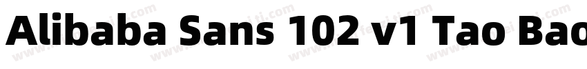 Alibaba Sans 102 v1 Tao Bao Md字体转换